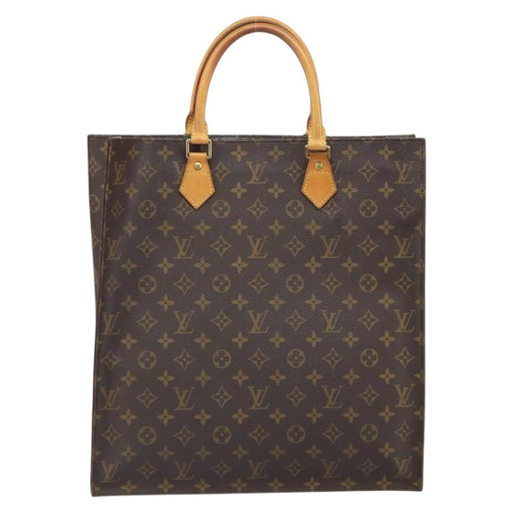 LOUIS VUITTON Monogram Sac Plat Hand Bag M51140 LV Auth 166601