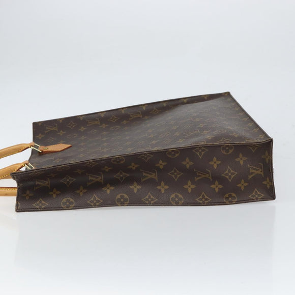 LOUIS VUITTON Monogram Sac Plat Hand Bag M51140 LV Auth 166601
