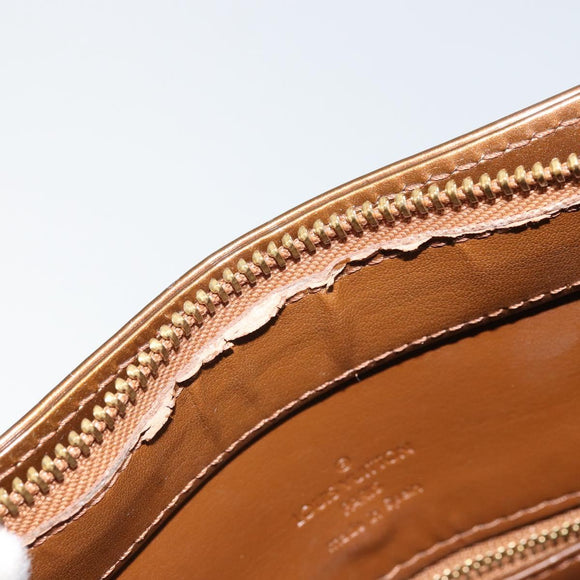 LOUIS VUITTON Monogram Vernis Houston Hand Bag Bronze M91122 LV Auth 166609