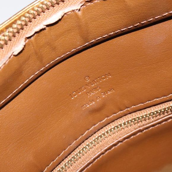 LOUIS VUITTON Monogram Vernis Houston Hand Bag Bronze M91122 LV Auth 166609