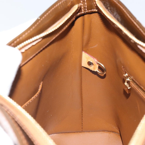 LOUIS VUITTON Monogram Vernis Houston Hand Bag Bronze M91122 LV Auth 166609