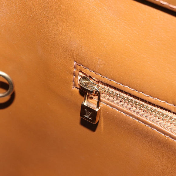 LOUIS VUITTON Monogram Vernis Houston Hand Bag Bronze M91122 LV Auth 166609