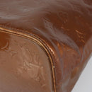 LOUIS VUITTON Monogram Vernis Houston Hand Bag Bronze M91122 LV Auth 166610-10