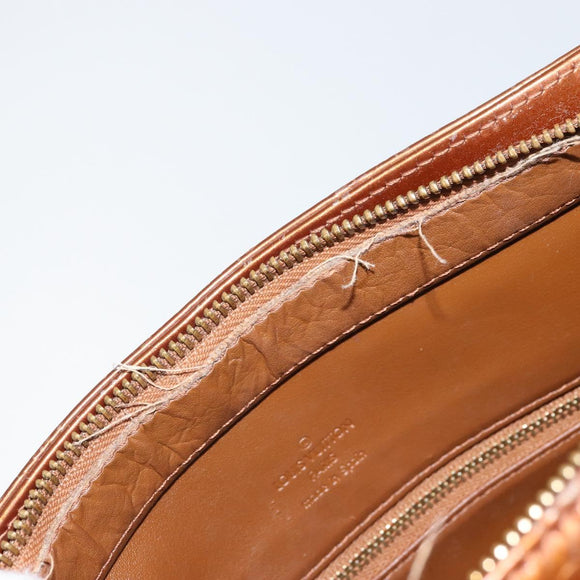 LOUIS VUITTON Monogram Vernis Houston Hand Bag Bronze M91122 LV Auth 166610