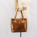 LOUIS VUITTON Monogram Vernis Houston Hand Bag Bronze M91122 LV Auth 166610-26
