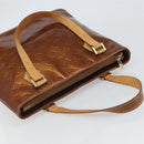 LOUIS VUITTON Monogram Vernis Houston Hand Bag Bronze M91122 LV Auth 166610-6