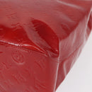 LOUIS VUITTON Monogram Vernis Reade MM Hand Bag Red Rouge M91086 LV Auth 166613-14