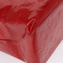 LOUIS VUITTON Monogram Vernis Reade MM Hand Bag Red Rouge M91086 LV Auth 166613-15