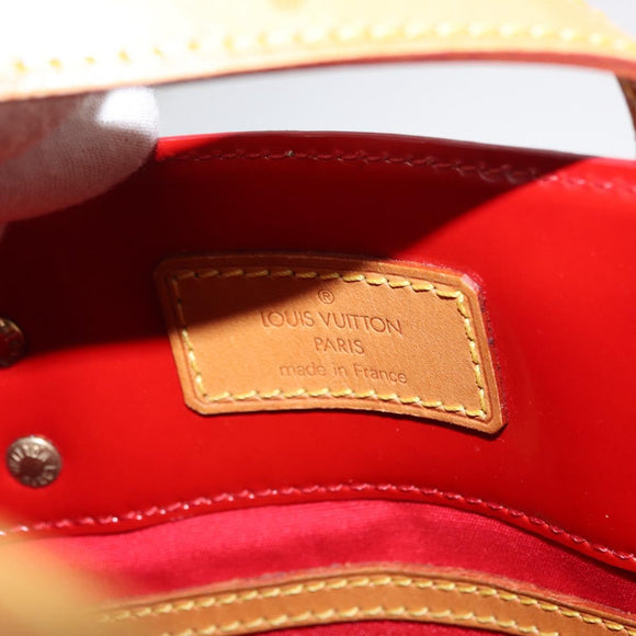 LOUIS VUITTON Monogram Vernis Reade MM Hand Bag Red Rouge M91086 LV Auth 166613