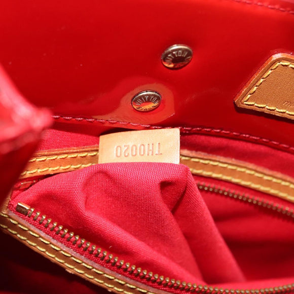 LOUIS VUITTON Monogram Vernis Reade MM Hand Bag Red Rouge M91086 LV Auth 166613