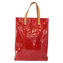 LOUIS VUITTON Monogram Vernis Reade MM Hand Bag Red Rouge M91086 LV Auth 166613-2