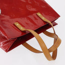 LOUIS VUITTON Monogram Vernis Reade MM Hand Bag Red Rouge M91086 LV Auth 166613-6