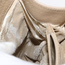 GUCCI Bamboo Hand Bag Suede Beige Gold 002 1186 0260 Auth 166618-17