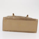GUCCI Bamboo Hand Bag Suede Beige Gold 002 1186 0260 Auth 166618-9