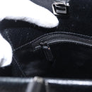 GUCCI Bamboo Hand Bag Leather Black Silver 002 0260 Auth 166619-20