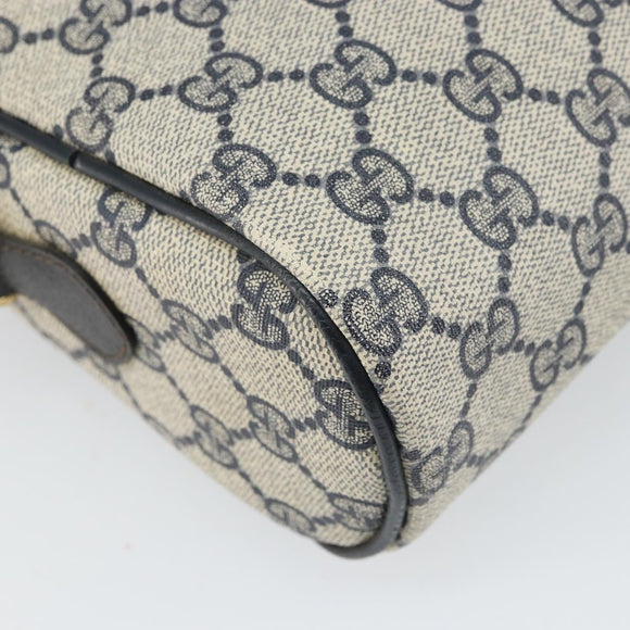 GUCCI GG Supreme Sherry Line Bag PVC Navy Gold Red 001 4071 5 Auth 166620