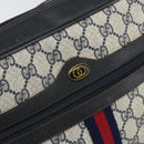 GUCCI GG Supreme Sherry Line Bag PVC Navy Gold Red 001 4071 5 Auth 166620-17