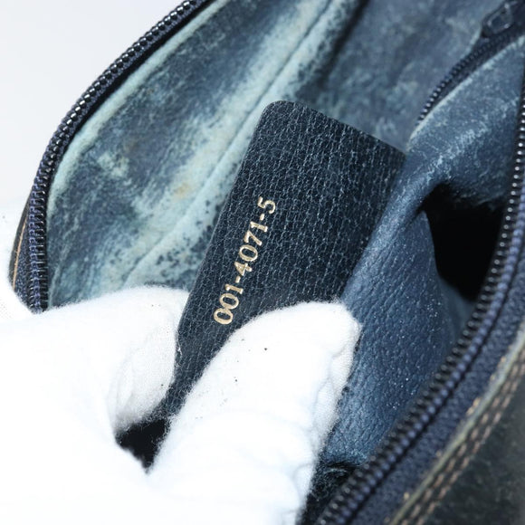 GUCCI GG Supreme Sherry Line Bag PVC Navy Gold Red 001 4071 5 Auth 166620