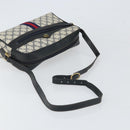 GUCCI GG Supreme Sherry Line Bag PVC Navy Gold Red 001 4071 5 Auth 166620-7