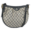 GUCCI GG Supreme Shoulder Bag PVC Navy Gold 41 02 058 Auth 166621-1
