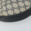 GUCCI GG Supreme Shoulder Bag PVC Navy Gold 41 02 058 Auth 166621-15