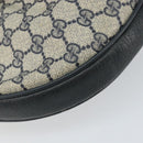 GUCCI GG Supreme Shoulder Bag PVC Navy Gold 41 02 058 Auth 166621-17