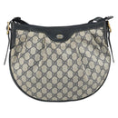 GUCCI GG Supreme Shoulder Bag PVC Navy Gold 41 02 058 Auth 166621-13