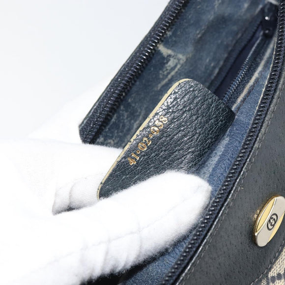 GUCCI GG Supreme Shoulder Bag PVC Navy Gold 41 02 058 Auth 166621