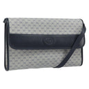 GUCCI Micro GG Supreme Shoulder Bag PVC Navy Gold 004 58 0264 Auth 166623-1