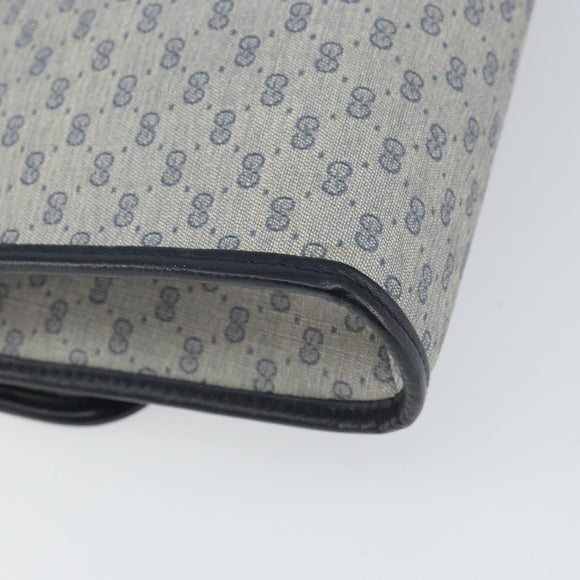 GUCCI Micro GG Supreme Shoulder Bag PVC Navy Gold 004 58 0264 Auth 166623