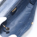 GUCCI Micro GG Supreme Shoulder Bag PVC Navy Gold 004 58 0264 Auth 166623-10