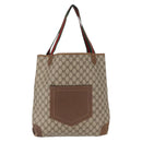 GUCCI GG Supreme Web Sherry Line Bag PVC Beige Gold Red 002 904 0222 Auth 166624-2