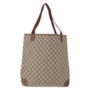 GUCCI GG Supreme Web Sherry Line Bag PVC Beige Gold Red 002 904 0222 Auth 166624-3