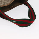 GUCCI GG Supreme Web Sherry Line Bag PVC Beige Gold Red 002 904 0222 Auth 166624-7