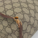GUCCI GG Supreme Web Sherry Line Tote Bag PVC Beige Goud Rood 211135 Auth 166626-16