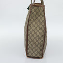 GUCCI GG Supreme Web Sherry Line Tote Bag PVC Beige Goud Rood 211135 Auth 166626-4