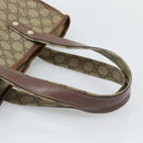 GUCCI GG Supreme Web Sherry Line Tote Bag PVC Beige Goud Rood 211135 Auth 166626-7