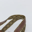 GUCCI GG Supreme Web Sherry Line Tote Bag PVC Beige Gold Red 211135 Auth 166626-8