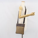 GUCCI GG Canvas Shoulder Bag Beige Silver 27639 Auth 166628-23