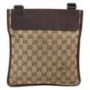 GUCCI GG Canvas Shoulder Bag Beige Silver 27639 Auth 166628-2