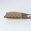 GUCCI GG Canvas Shoulder Bag Beige Silver 27639 Auth 166628-3