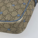 GUCCI GG Supreme Business Bag PVC Beige Gold 208463 Auth 166629-9