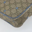 GUCCI GG Supreme Business Bag PVC Beige Gold 208463 Auth 166629-14