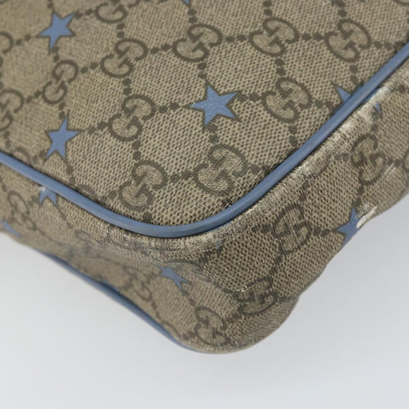 GUCCI GG Supreme Business Bag PVC Beige Gold 208463 Auth 166629