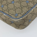 GUCCI GG Supreme Business Bag PVC Beige Gold 208463 Auth 166629-16