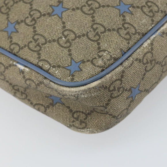 GUCCI GG Supreme Business Bag PVC Beige Gold 208463 Auth 166629