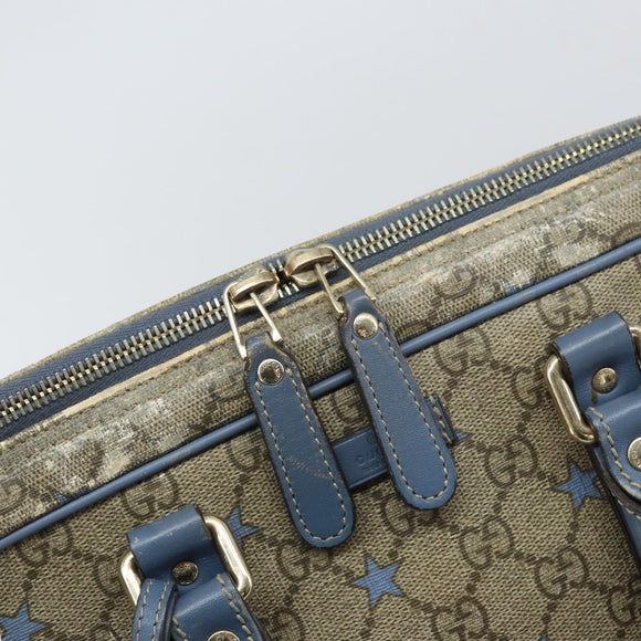 GUCCI GG Supreme Business Bag PVC Beige Gold 208463 Auth 166629