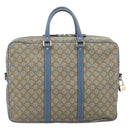 GUCCI GG Supreme Business Bag PVC Beige Gold 208463 Auth 166629-2