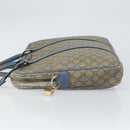 GUCCI GG Supreme Business Bag PVC Beige Gold 208463 Auth 166629-4