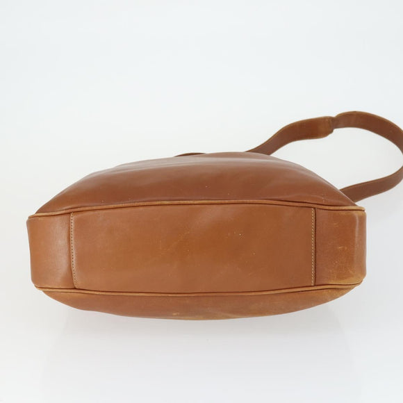 GUCCI Bamboo Hand Bag Leather 2way Brown Gold 001 1577 2615 Auth 166632